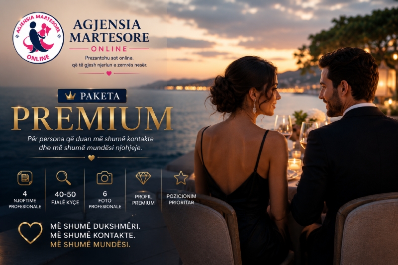 Sekreti që shumë nuk e dinë? Dukshmëria sjell më shumë mundësi. Me Paketën PREMIUM të Agjensia Martesore Online përfitoni më shumë ekspozim dhe kontakte.